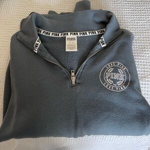 PINK women’s blue quarter zip size medium